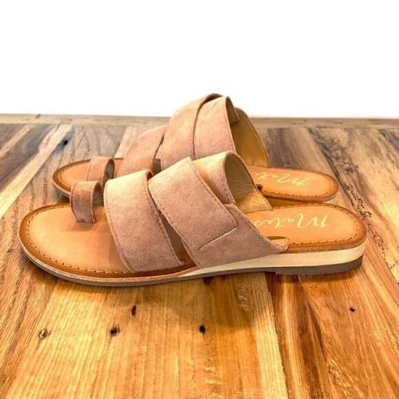 Matisse Good Time Flat Sandals Beige Suede 6 - Picture 4 of 9